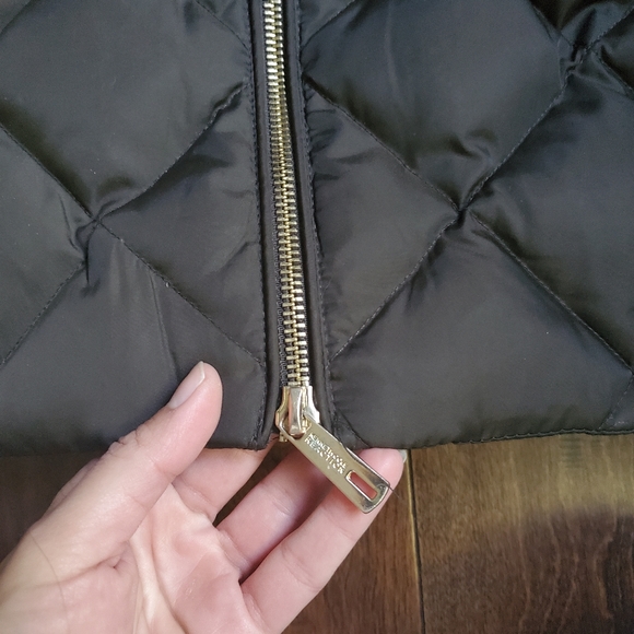 Brown Kenneth cole long knee length warm jacket with hood size large - Picture 2 of 8